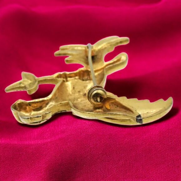 Vintage Parrott Pin Gold Tone Bird Avian - Picture 4 of 5